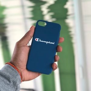 Matte blue champion case